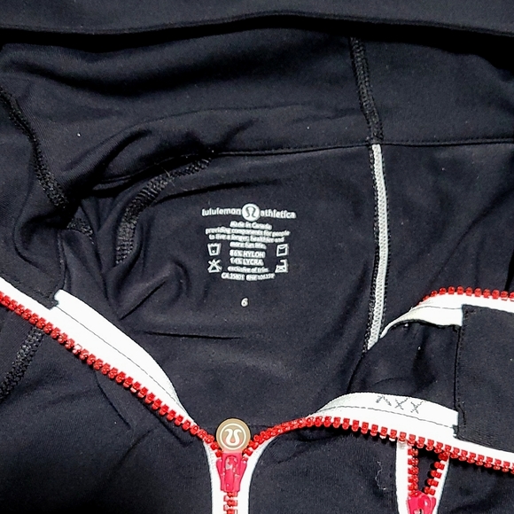 Size adjustable-Lululemon black Hoodie Jacket w/ Double Front Zippers - Picture 7 of 9